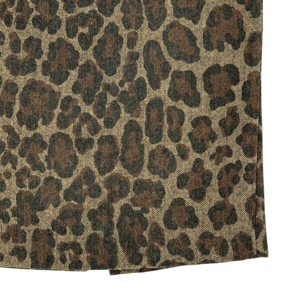 Wool Blend Leopard Pencil Skirt - Picture 4 of 11